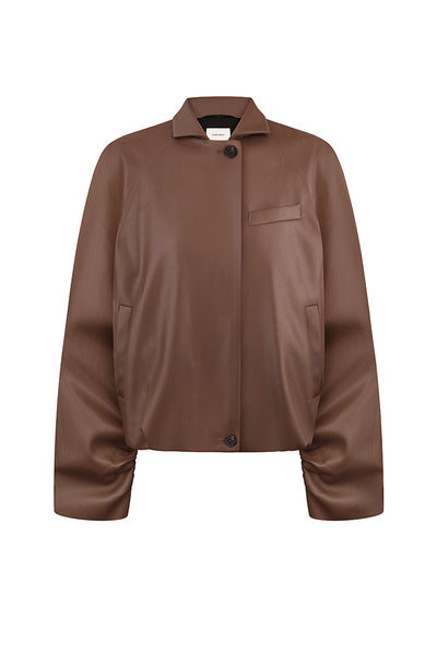 Brownbomberjacketinfoxleather_