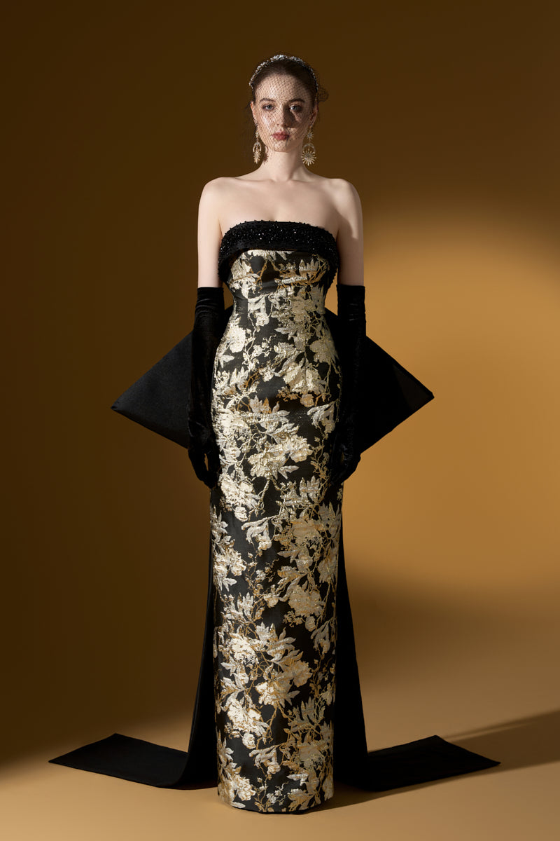 فستان ماري جاكار وتفتا مع فيونكة