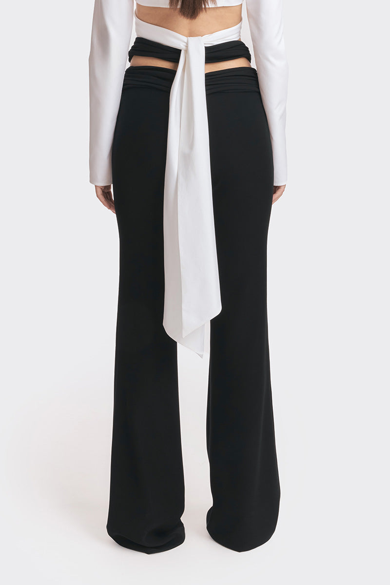 BLACK FITTED SUIT PANTS - CULT MIA