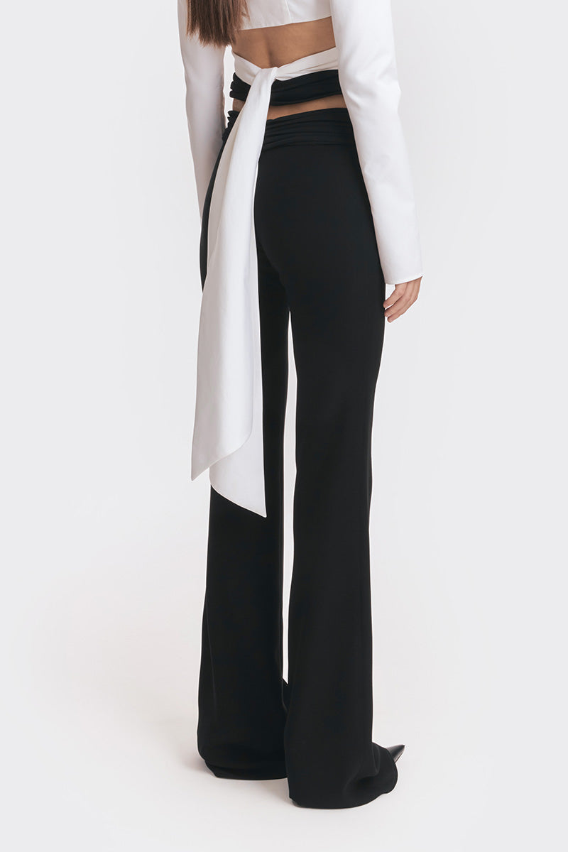 BLACK FITTED SUIT PANTS - CULT MIA