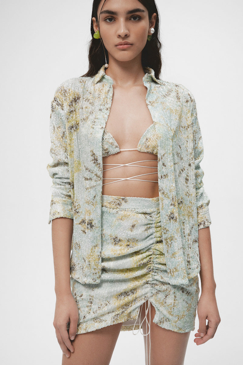 PRINTED PAILLETTES SHIRT - CULT MIA