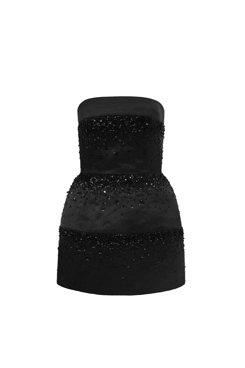LUMINOUS SILK TAFFETA MINI DRESS