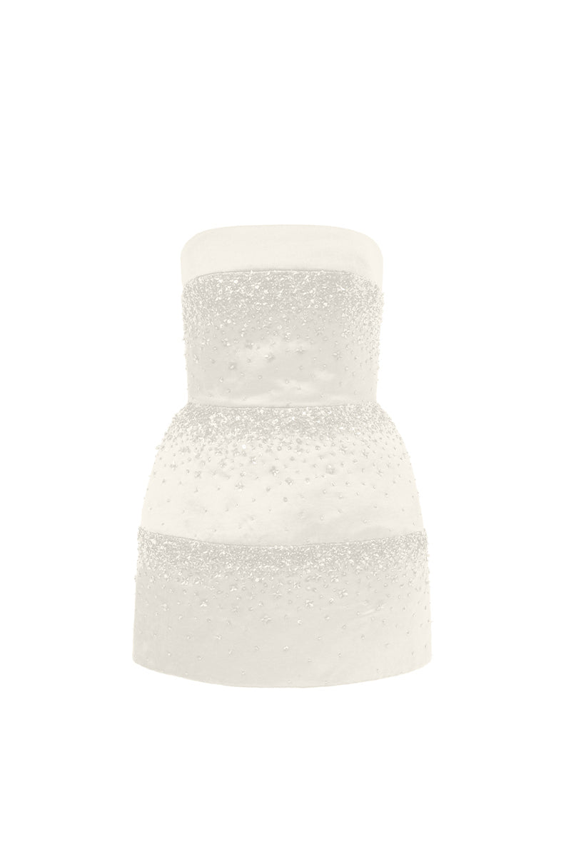 LUMINOUS SILK TAFFETA MINI DRESS - CULT MIA