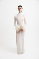 Junie white maxi dress from the IMMY DRESS collection, flowing fabric and elegant design for casual or special occasions.