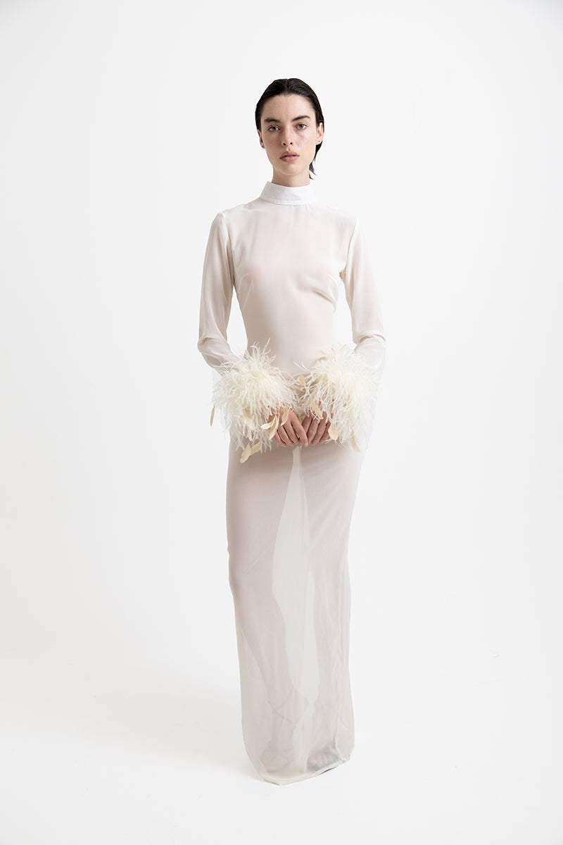 Junie white maxi dress from the IMMY DRESS collection, flowing fabric and elegant design for casual or special occasions.