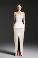 Silk taffeta co-ords set by I.H.F Studio featuring a stylish top and matching pants, elegant and smooth fabric.
