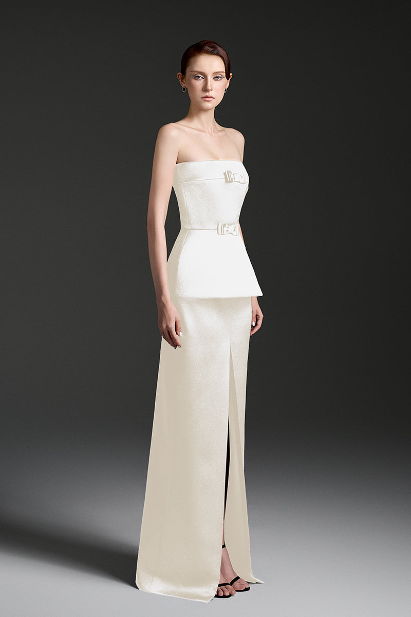 Silk taffeta co-ord set by I.H.F Studio featuring a stylish matching top and pants in elegant silk taffeta fabric.