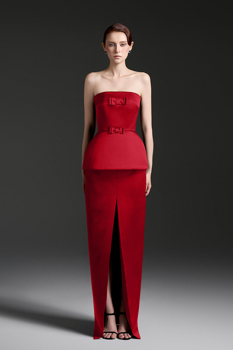 I.H.F Studio silk taffeta co-ords set with a sleek top and matching pants, featuring smooth, shiny fabric and elegant design.
