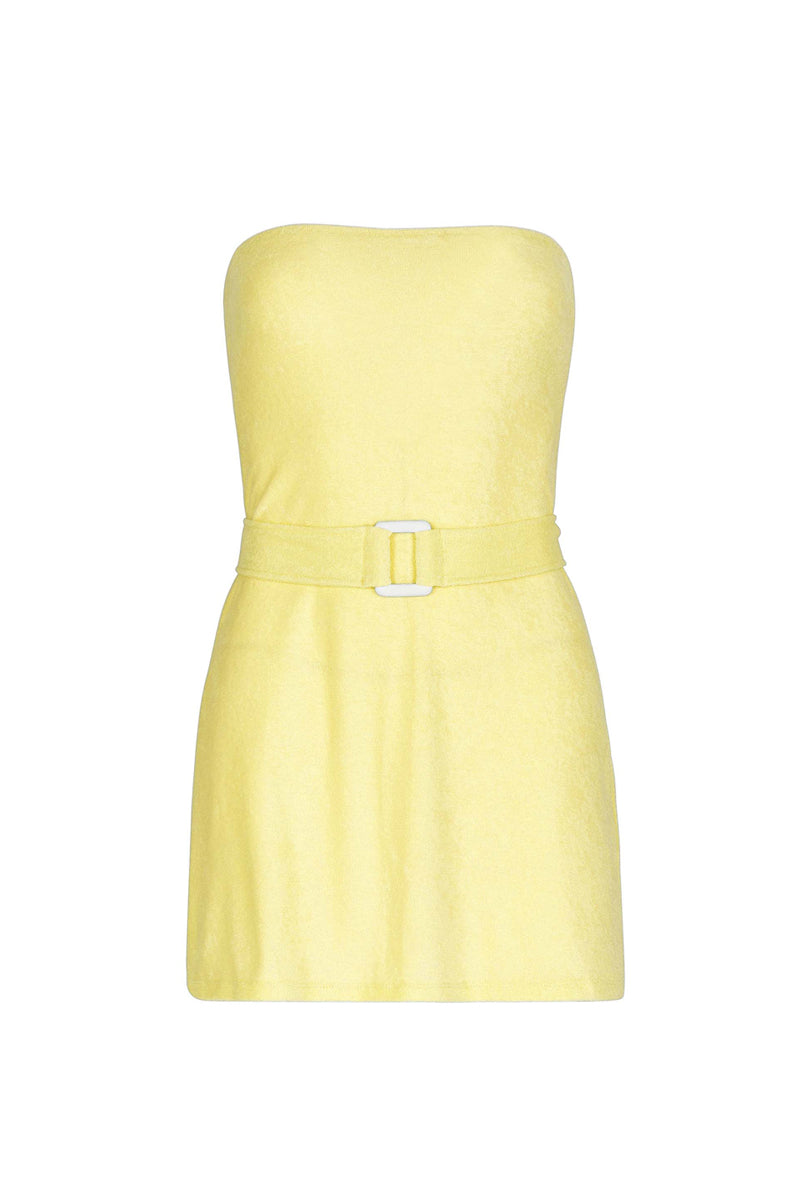 CALIFORNIA DREAM DRESS IN SOFT YELLOW - CULT MIA