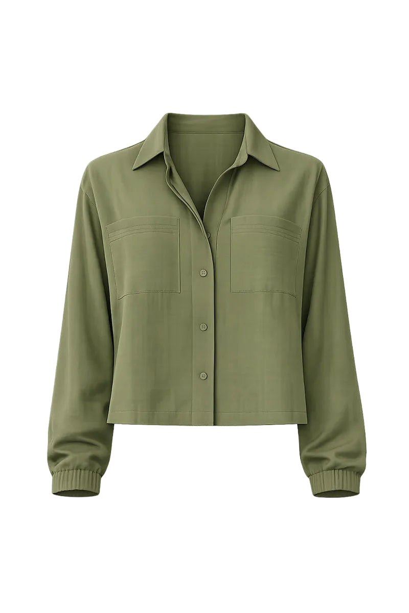 LILITH TOP IN OLIVE GREEN