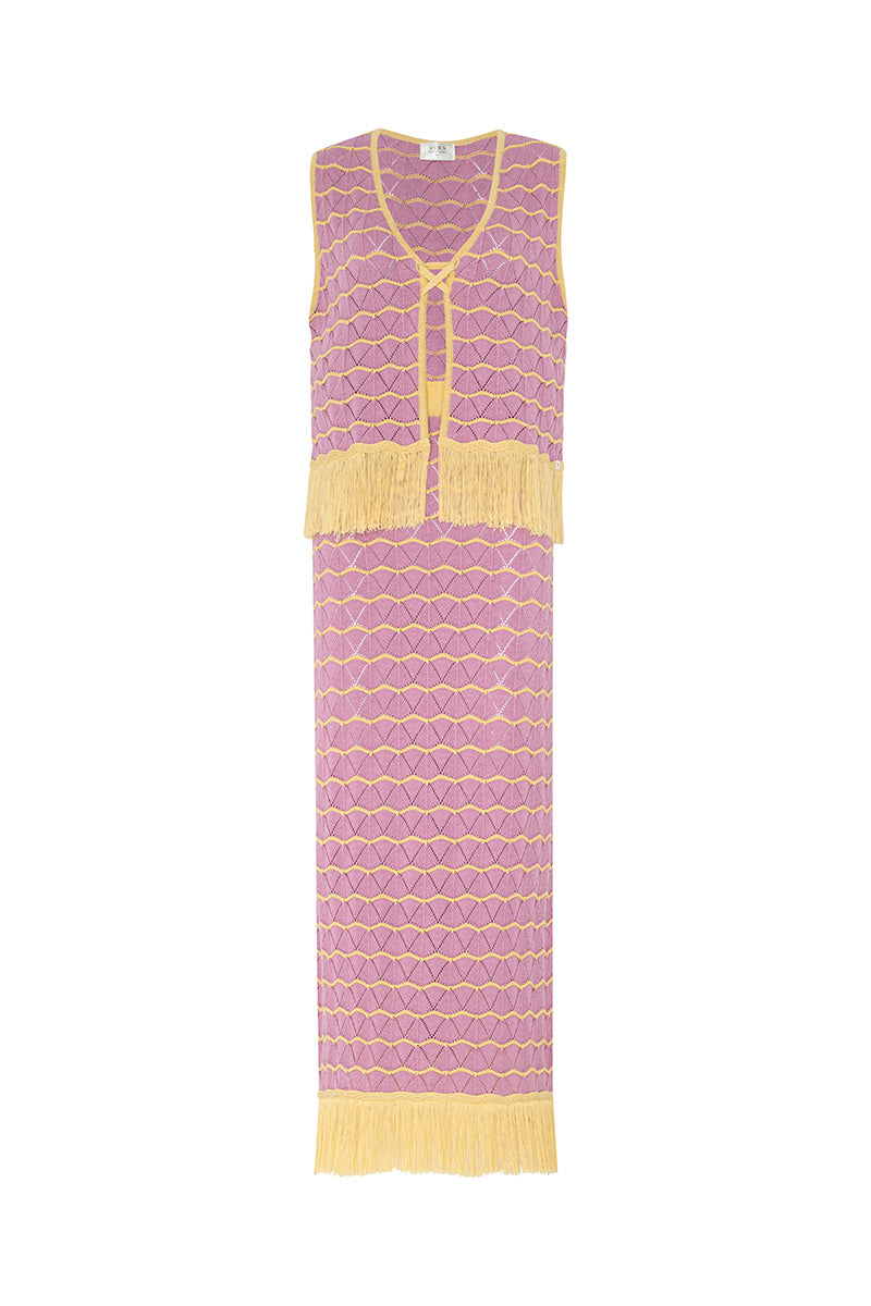 Vorn Design Camaria light blush co-ord set featuring a stylish matching top and pants for a chic, coordinated look.