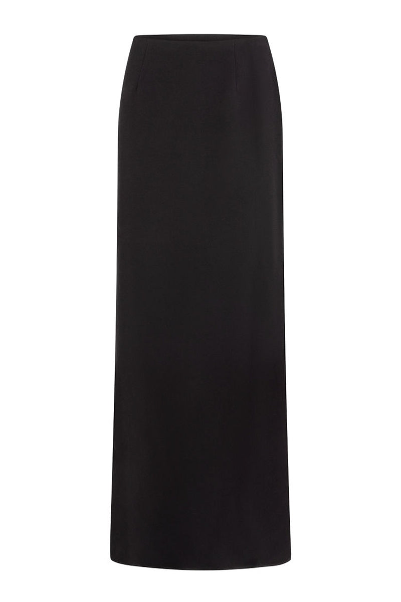 CREPE SLIT SKIRT IN BLACK - CULT MIA