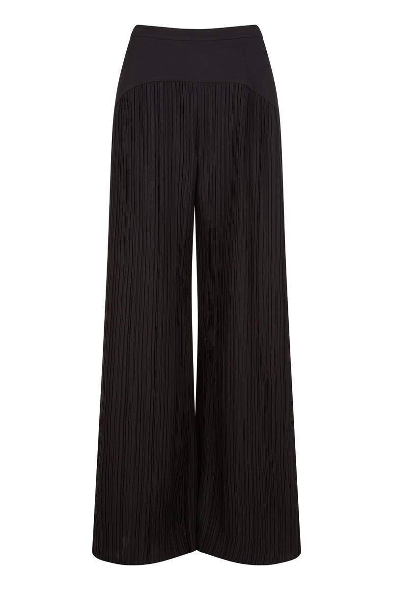PLEATED PANT IN BLACK