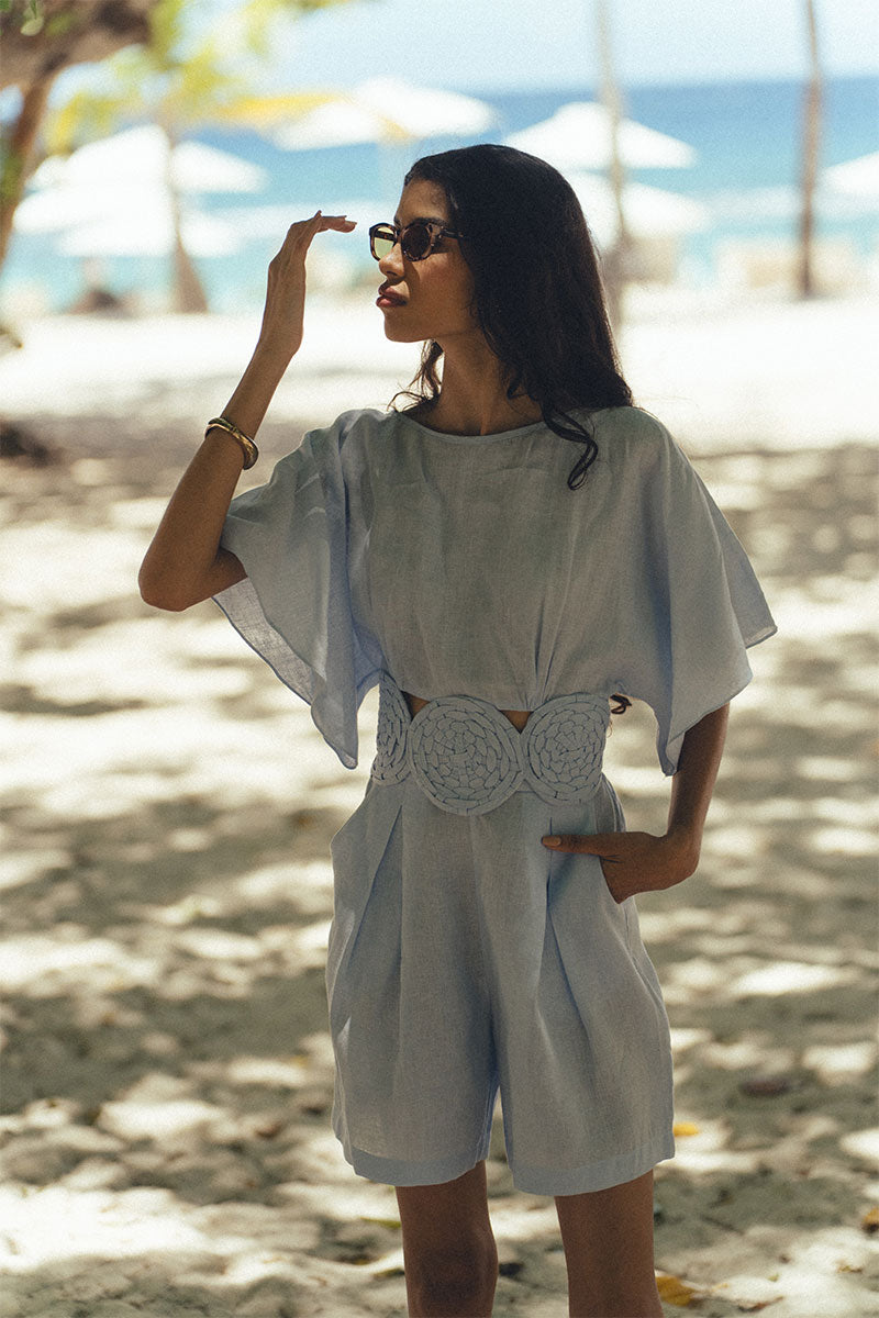 Redondo top by Maylé Vásquez, featuring a stylish, round neckline and soft fabric, perfect for casual or chic outfits.