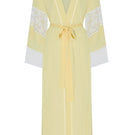 Bocan Couture Celeste silky chiffon kimono robe with flowing fabric and elegant design, perfect for stylish loungewear or layering.