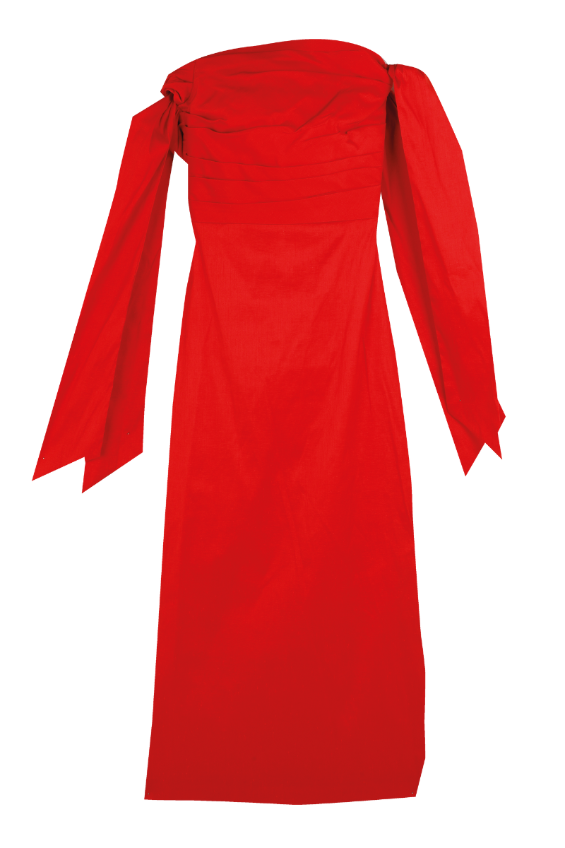 CERDEÑA MIDI DRESS IN RED - CULT MIA