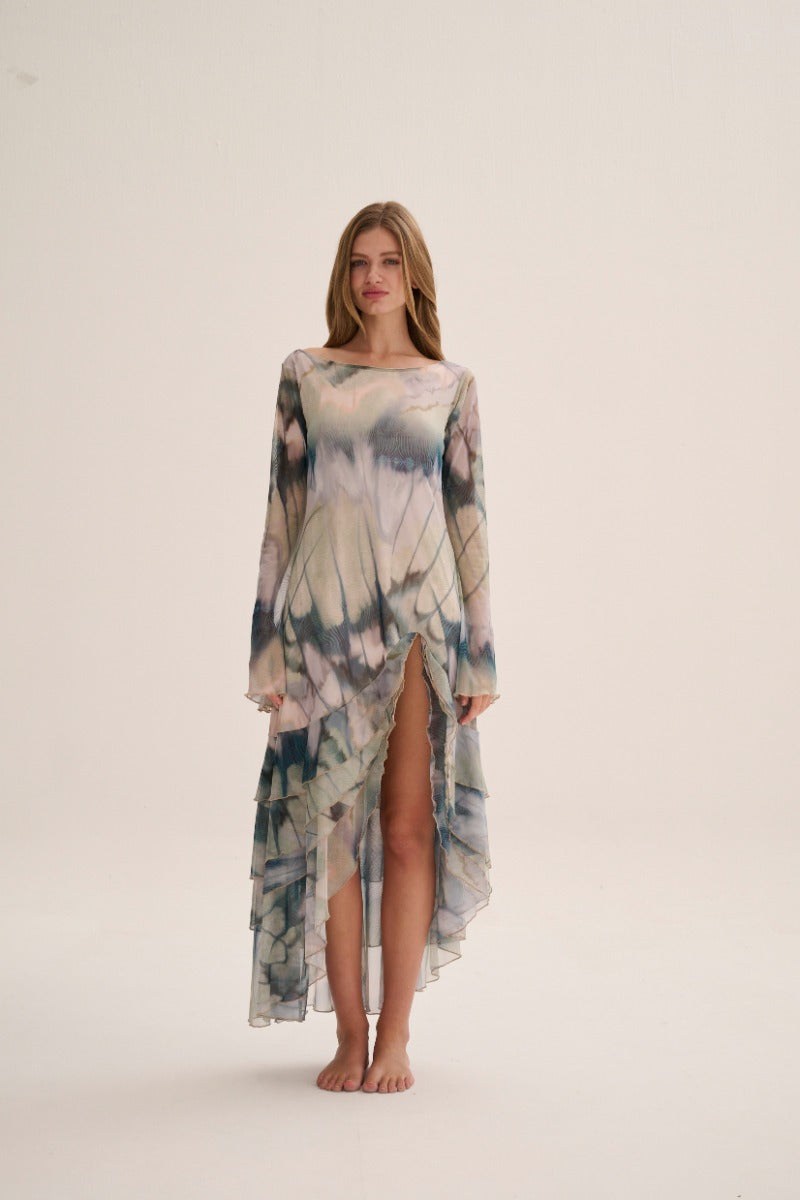 CHAPOLA DRESS IN PRINT SAGE