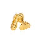 Gold Cielo ring by Eugenia Ospina featuring a sleek, minimalist design with a smooth polished finish.