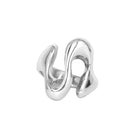 Silver Cielo ring by Eugenia Ospina featuring a sleek, minimalist design in shiny silver metal.