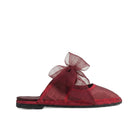 Flabelus CINNA burgundy flats showing a stylish slip-on design with a smooth finish and rounded toe.