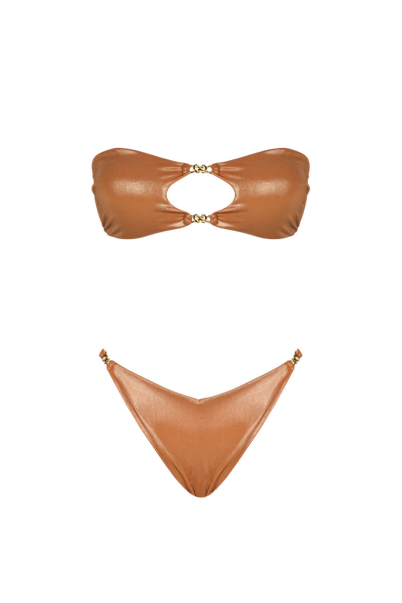 CINTA BIKINI IN WET BROWN - CULT MIA