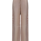 URA Marie trousers in champagne color, stylish women's pants with tailored fit, shown on a model.