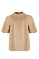 URA HIS T-shirt in sand, a casual men's top with a comfortable fit and neutral color, perfect for everyday wear.