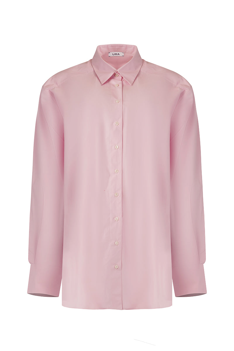 URA DIMA shirt showing a stylish design with collar and button-down front, made from comfortable fabric.