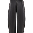 Black URA Lou pants, stylish and comfortable, shown with a relaxed fit and sleek design in the image.