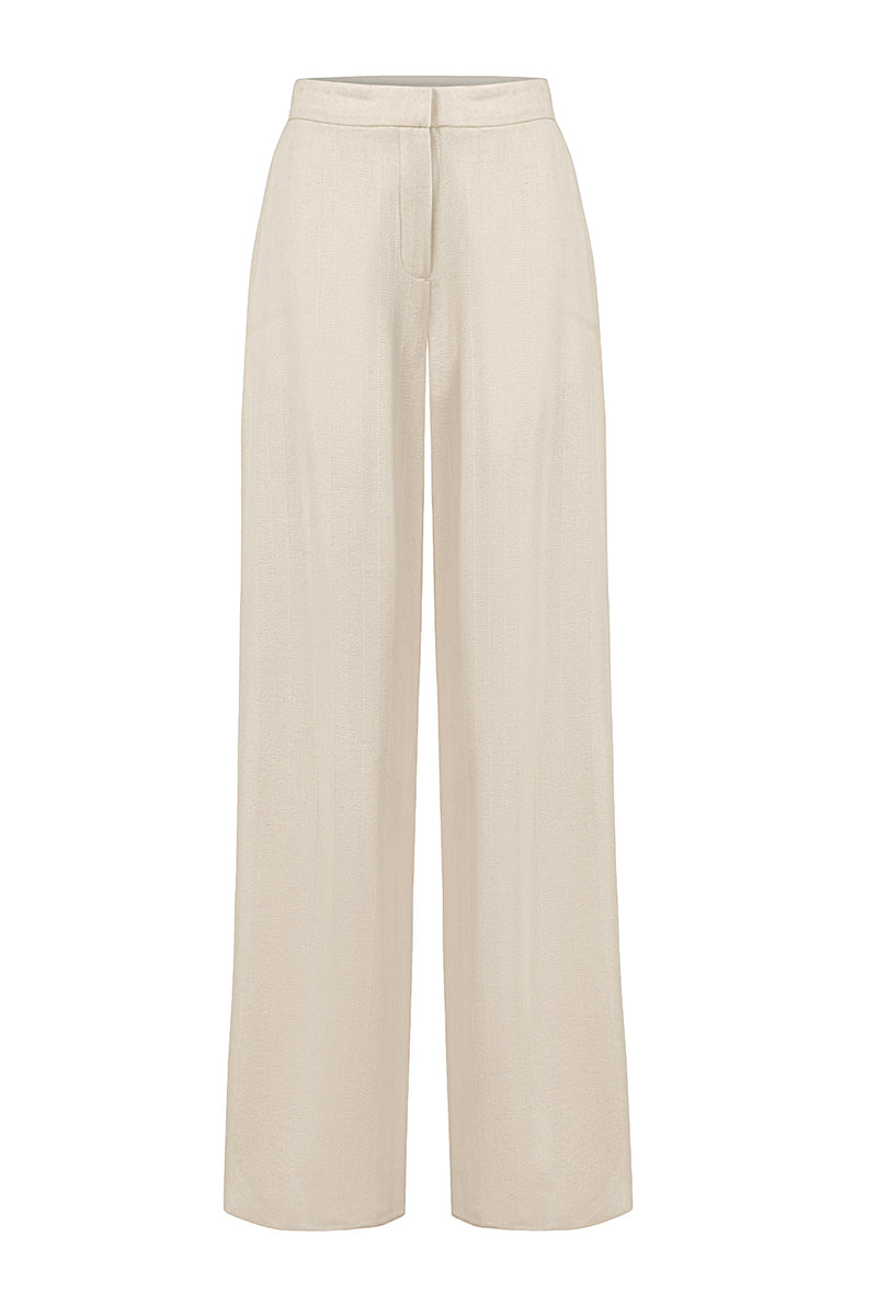 URA ELI trousers, stylish pants featuring a modern fit with a sleek design, shown in the image.