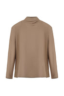 URA HELGA TOP, stylish women's blouse with a relaxed fit and long sleeves, shown in a neutral color.