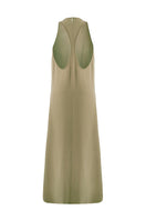 URA RYO Moss Maxi Dress, flowing fabric and elegant design, perfect for casual or formal wear.