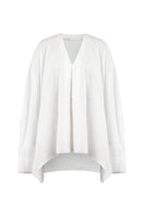 White Helmut shirt by URA, a stylish top with a clean, modern design, featuring a classic fit and soft fabric.