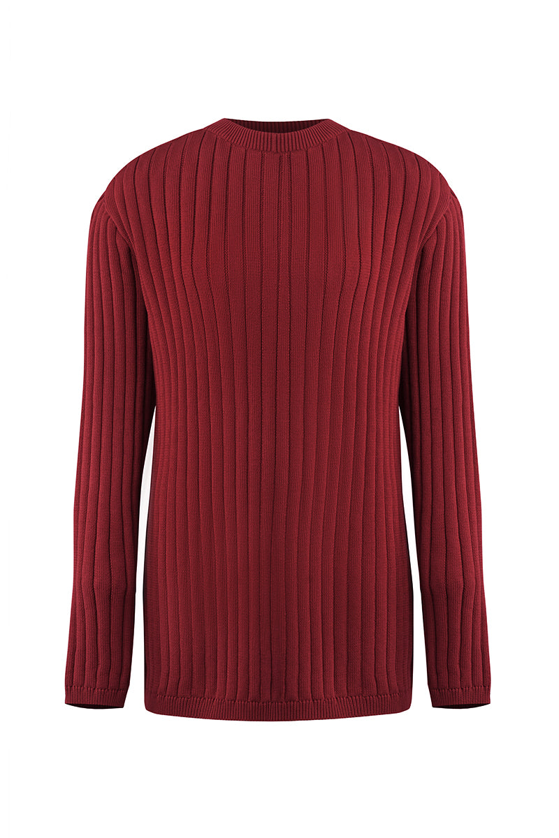 Light gray URA Morgan knitwear top with a soft, cozy texture and a relaxed fit, displayed on a plain background.