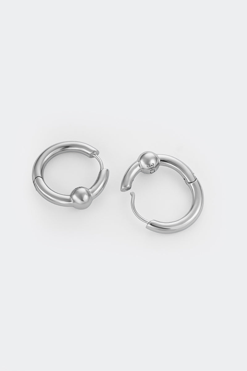 HARMONY HOOPS LARGE IN SILVER - CULT MIA