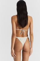 Seaquelle clean bikini top and reef bottom in pearl white, featuring a stylish and comfortable swimwear set.