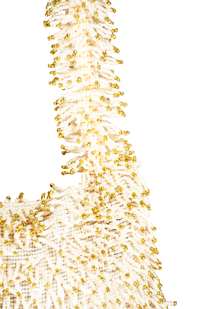 NINA BAG IN CREAM AND GOLD - CULT MIA