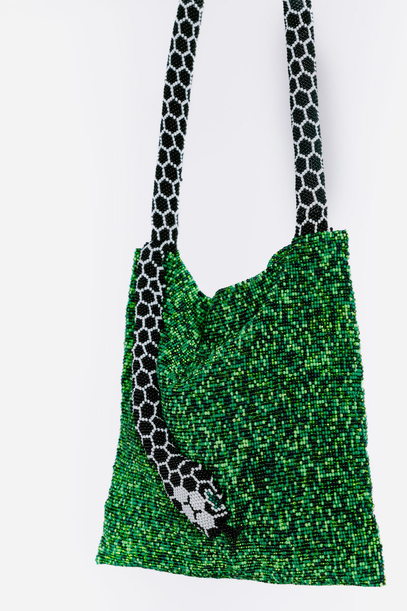 SERPENT BIG IN GREEN WITH BLACK AND WHITE - CULT MIA