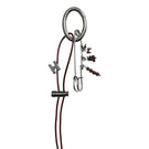 Aethera KAI Initial Bag Charm in vibrant red, jewelry set with a stylish letter initial charm for bags or accessories.