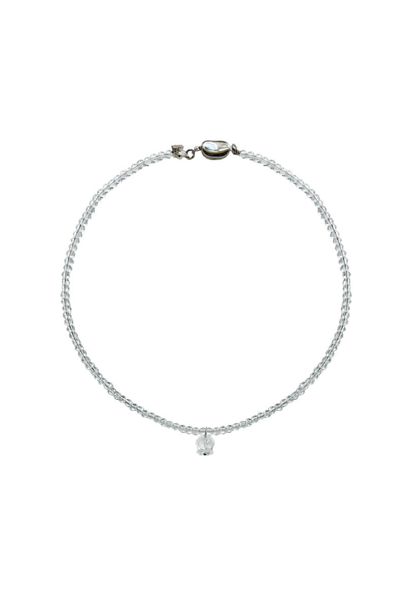 MUGUET CLEAR QUARTZ NECKLACE IN WHITE