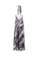 Black printed Cocoa dress by Tinta Latina, a stylish maxi dress with a flowy silhouette and vibrant print design.