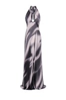 Black printed Cocoa maxi dress by Tinta Latina, featuring flowing fabric and elegant design, perfect for casual or dressy occasions.