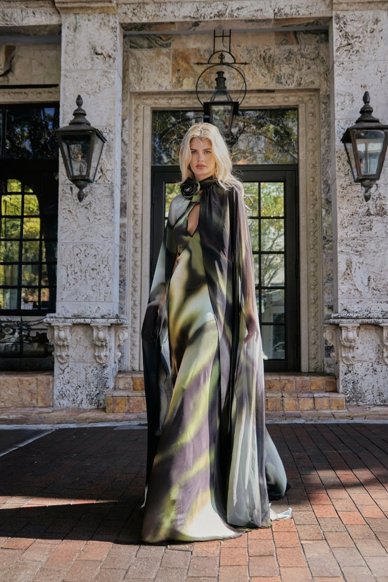 Green print Cocoa Maxi Dress by Tinta Latina with flowing fabric and stylish design, perfect for casual or special occasions.