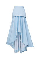 Jenny K Tran Colchester Maxi Skirt in flowing fabric, featuring a stylish, full-length design perfect for casual or dressy outfits.