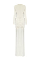 Gigii's COMO maxi dress featuring a flowing design with a floral print, perfect for elegant summer occasions.