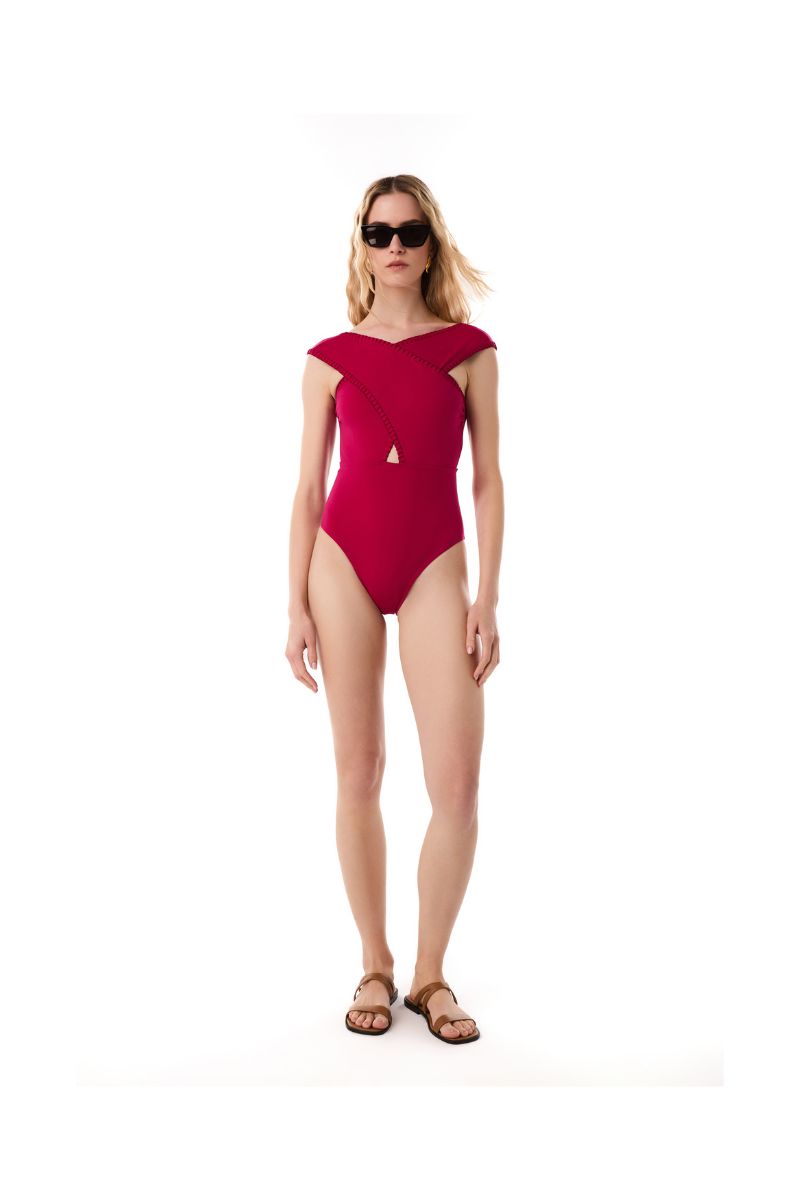 CORAL SWIMSUIT IN WILD MAGENTA - CULT MIA