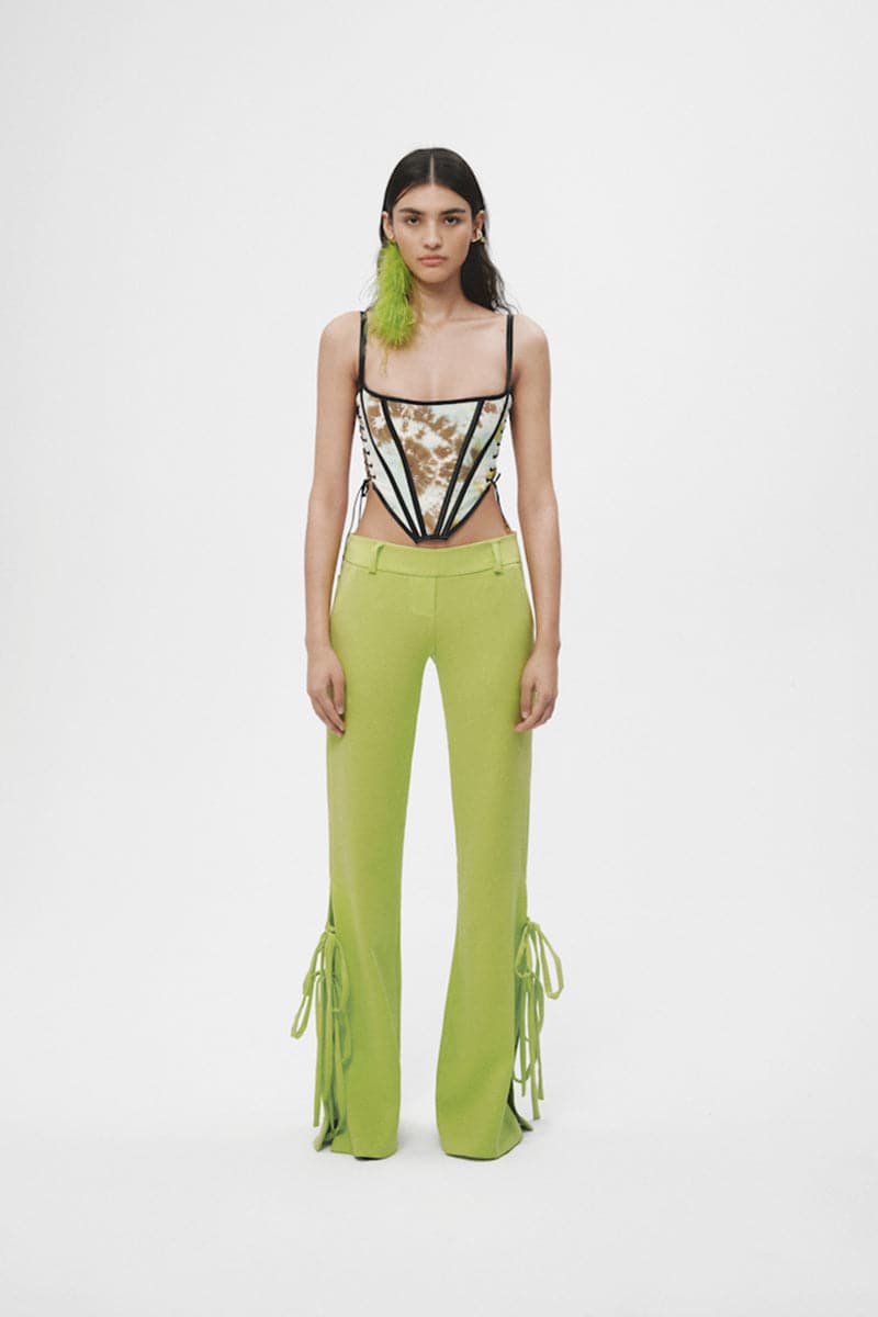MULTICOLOR HANDMADE TIE DYE SILK CORSET - CULT MIA