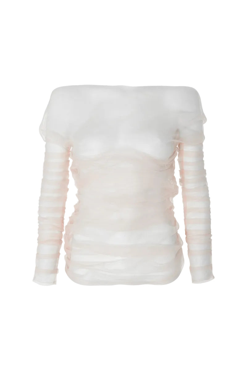 Pastel pink cotton candy top by Studio NK, stylish casual top with soft fabric and relaxed fit, perfect for everyday wear.