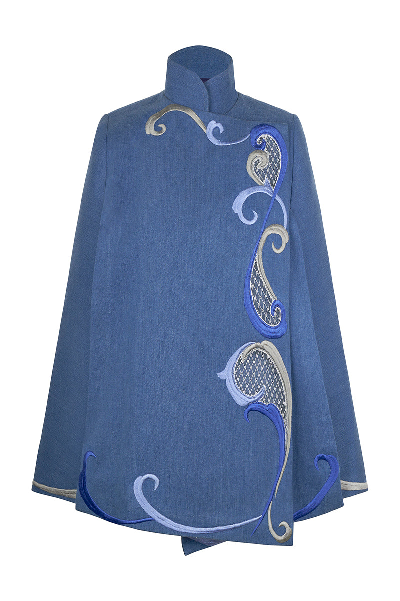 OLYMPIA DENIM CAPE