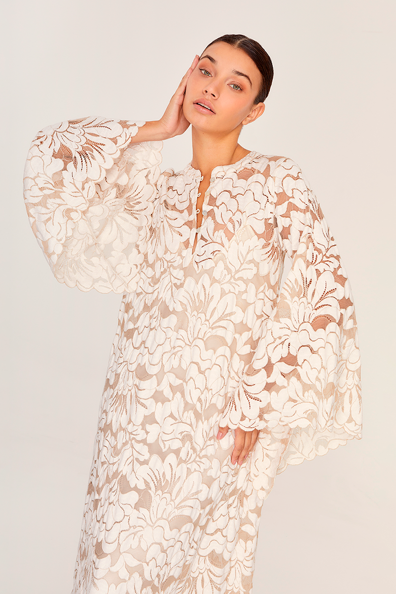 LONG TUNIC IN CREAM - CULT MIA